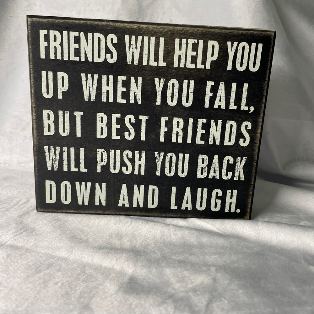 Funny Best Friends Sign Primitives by Kathy